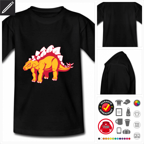 Stegosaurus Kurzarmshirt selbst gestalten. Online Druckerei