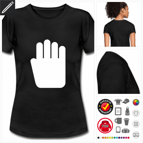 schwarzes Stop T-Shirt zu gestalten