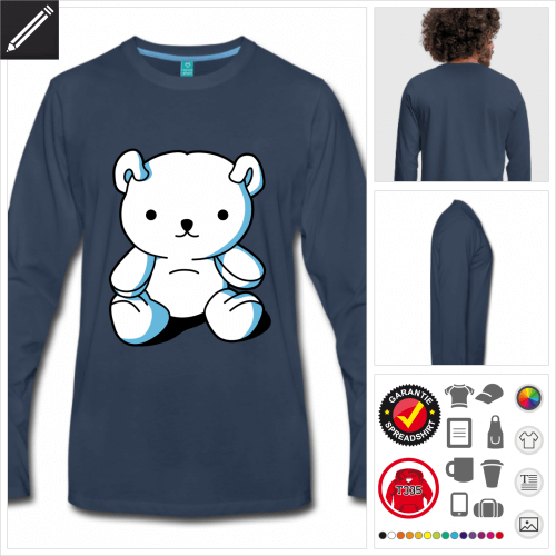 Männer Süßer Teddybär T-Shirt online zu gestalten