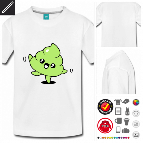 Teenager Kot emoji T-Shirt selbst gestalten. Druck ab 1 Stuck