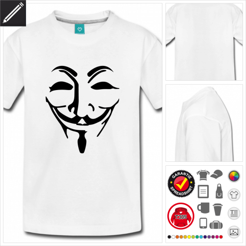 basic Anonymous T-Shirt selbst gestalten. Druck ab 1 Stuck