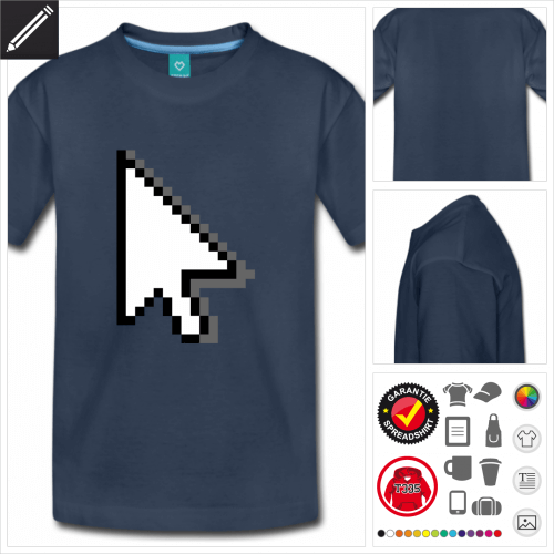 royalblaues Computer T-Shirt online zu gestalten