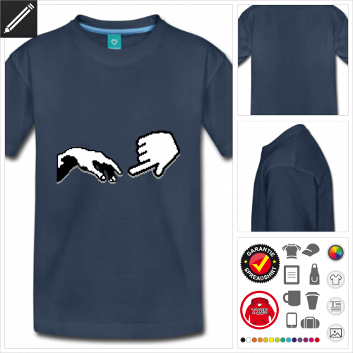 Teenager Pixel T-Shirt online gestalten