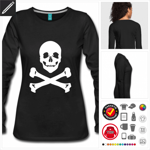 Piraten T-Shirt online Druckerei, höhe Qualität