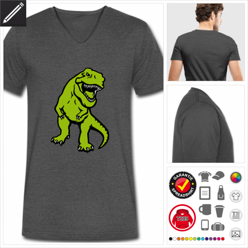 T-Rex Dinosaurier T-Shirt für Männer online Druckerei, höhe Qualität