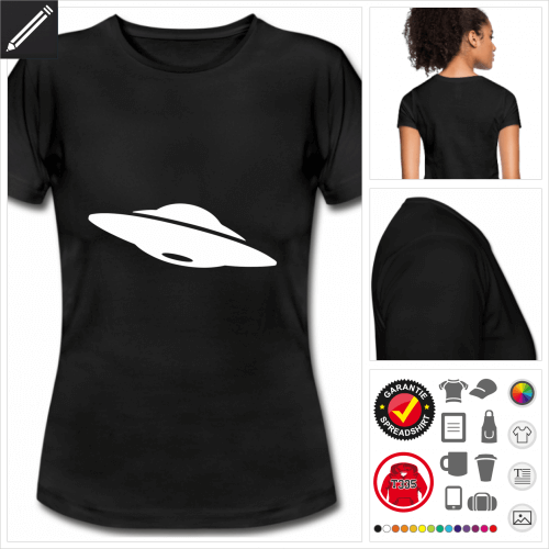 UFO Kurzarmshirt selbst gestalten. Online Druckerei