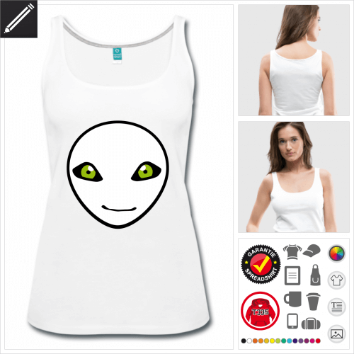 weisses Außerirdischer T-Shirt zu gestalten