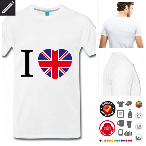 basic Vereinigtes Königreich T-Shirt selbst gestalten