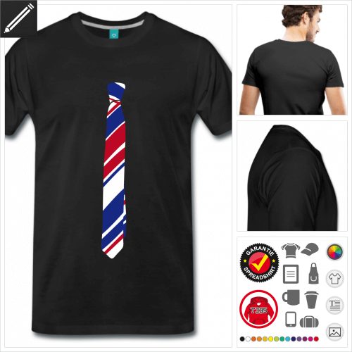 weisses Falsche Krawatte T-Shirt online Druckerei, höhe Qualität