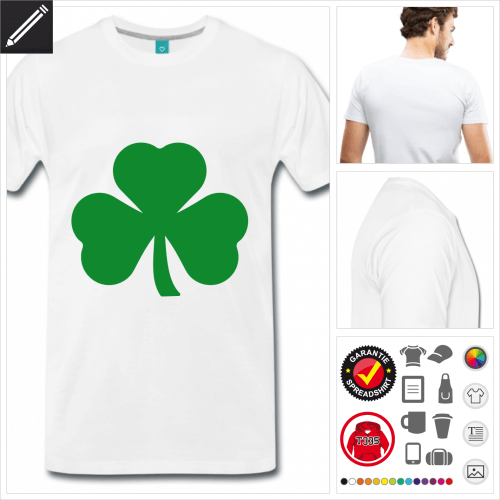 weisses St Patricks Day T-Shirt online zu gestalten