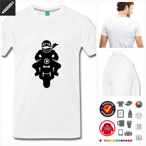 Bikers T-Shirt selbst gestalten. Online Druckerei