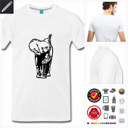 Männer Wildtiere T-Shirt selbst gestalten. Online Druckerei