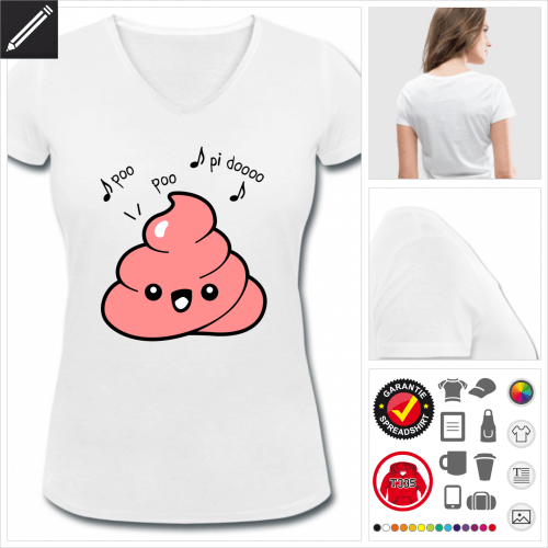 Kack-Emoji T-Shirt online gestalten