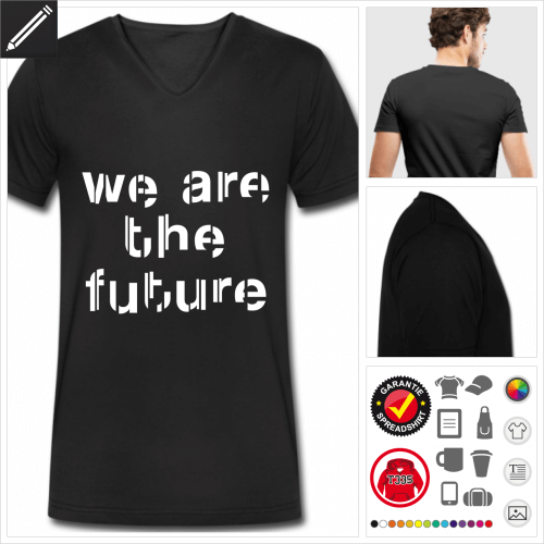 schwarzes Zitat T-Shirt online gestalten