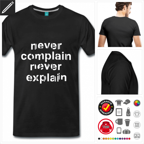 Nerver complain T-Shirt selbst gestalten. Online Druckerei
