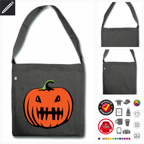 Shopper Halloween Tasche selbst gestalten. Online Druckerei
