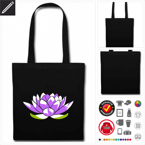 Lotusblüte Tasche mit Griffen zu gestalten