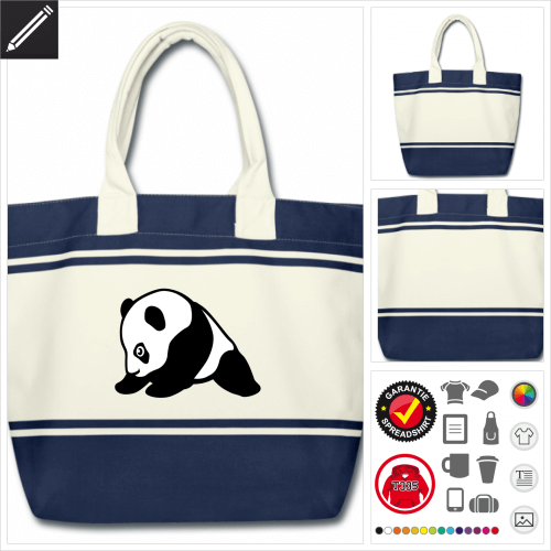 Süßer Panda Tasche selbst gestalten