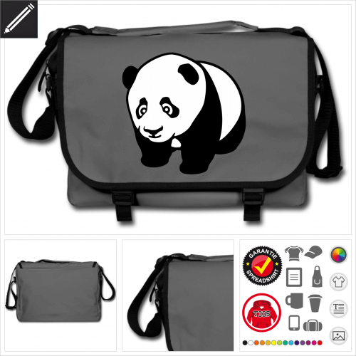 Pandas Schultasche personalisieren