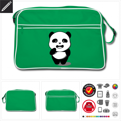 Lustiger Panda Sporttasche zu gestalten